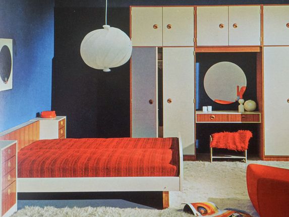 . A-program, developed by Ljerka Finžgar, was the first modular furniture system in Yugoslavia. &copy;From the collection of Regional Archive in Nova Gorica - PANG 0415 Meblo Nova Gorica, t.e. 427