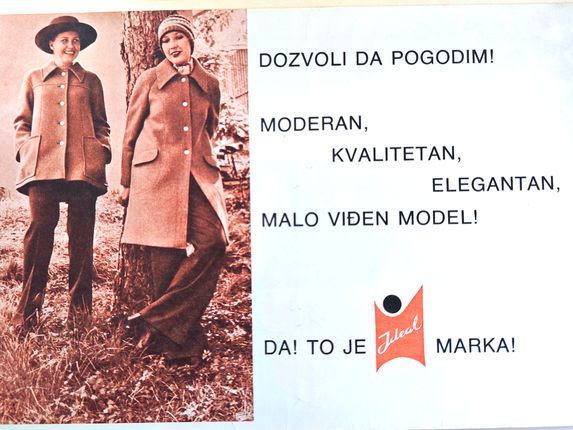 .  &copy;From the collection of Regional Archive in Nova Gorica - PANG 0614 Modna konfekcija Ideal Nova Gorica, t.e. 18