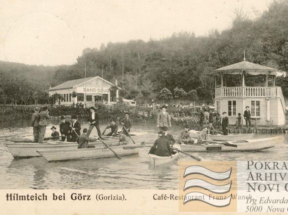 . Razglednica iz leta 1909. &copy;hrani Pokrajinski arhiv v Novi Gorici - PANG 667 Zbirke razglednic krajev Nova Gorica Rožna dolina št. 613